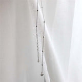 Fashion Jewelry Bohemia Bead Chain Necklace 925 Sterling Silver Chokers Necklaces for Women Classic Clavicle Chain WYK-02