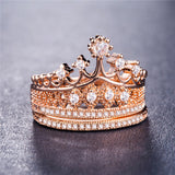 Aveuri Hot Selling Fancy Crown Women Ring Best Anniversary Girl Gift Elegant Female Dance Party Trendy Jewelry Rings Wholesale