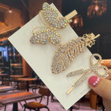 Aveuri Fashion Crystal Hair Clips for Women 2022 Snowflake Butterfly Flower Rhinestone Hair Accessories Female Vintage Jewelry Hairwear