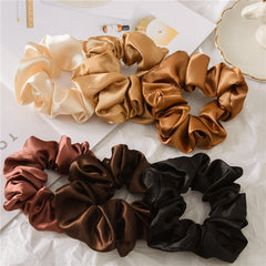 Aveuri Back to school Women Satin Silk Hair Tie Elastic Scrunchies Ponytail Holder Hair Rope Rings New Christmas Hair Accessories