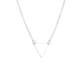 Simple classic fashion Charm necklace metal triangle Pendant Necklaces ladies gift Jewelry Wholesale