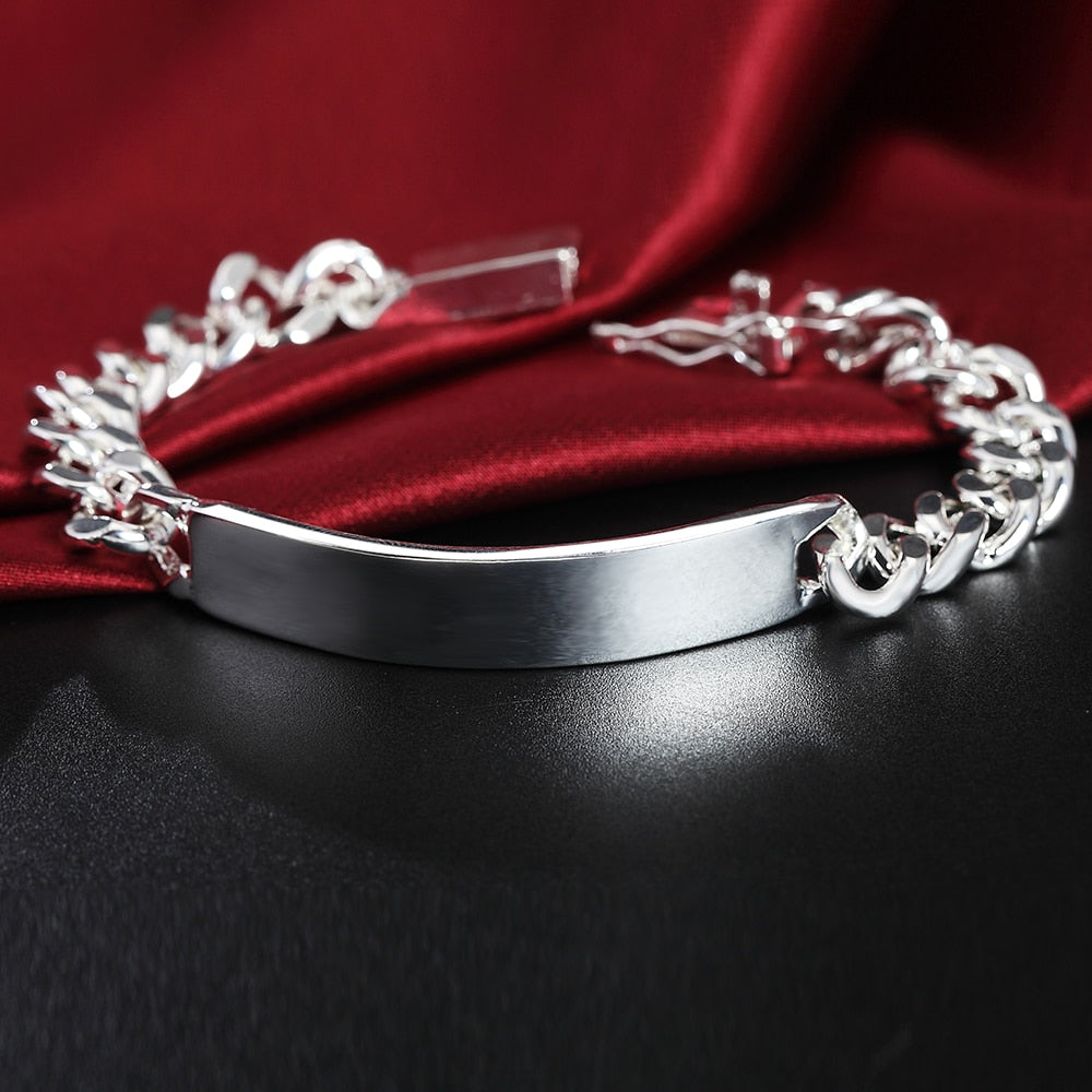 Aveuri  alloy 10mm Smooth Sideways Bracelet For Men Woman Charm Wedding Engagement Party Fashion Jewelry