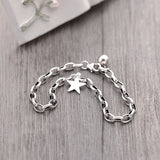 Christmas Gift alloy Vintage Star Bead Charm Bracelet &Bangle For Women Wedding Jewelry Party SL308
