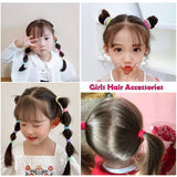 Back to school 2023 AVEURI 60/100Pcs/Set Elastic Hair Bands Girls Hair Accessories Colorful Nylon Headband Kids Ponytail Holder Scrunchie Ornaments Gift