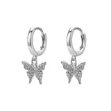 Christmas Gift Tassel Butterfly Korean Stud Earrings For Women Wedding Jewelry Brincos Pendientes eh486