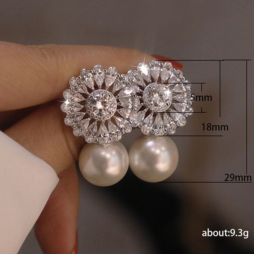 Aveuri Romantic Women Stud Earrings Imitation Pearl Delicate Female Earring for Party Gift Top Quality Jewelry Dropshipping