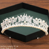 Christmas Gift Silver Color Crown and Tiara Wedding Hair Accessories For Women  Crown For Bridal Crystal Rhinestone Diadema Tiaras Bride Crown