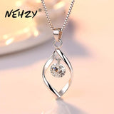 Aveuri Alloy women's fashion new jewelry high quality crystal zircon retro simple pendant necklace long 45CM
