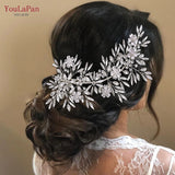 Aveuri Stunning Bridal Hair Accessories Bridal Hair Clip for Girls Rhinestone Bridal Hair Jewelry Wedding Headband
