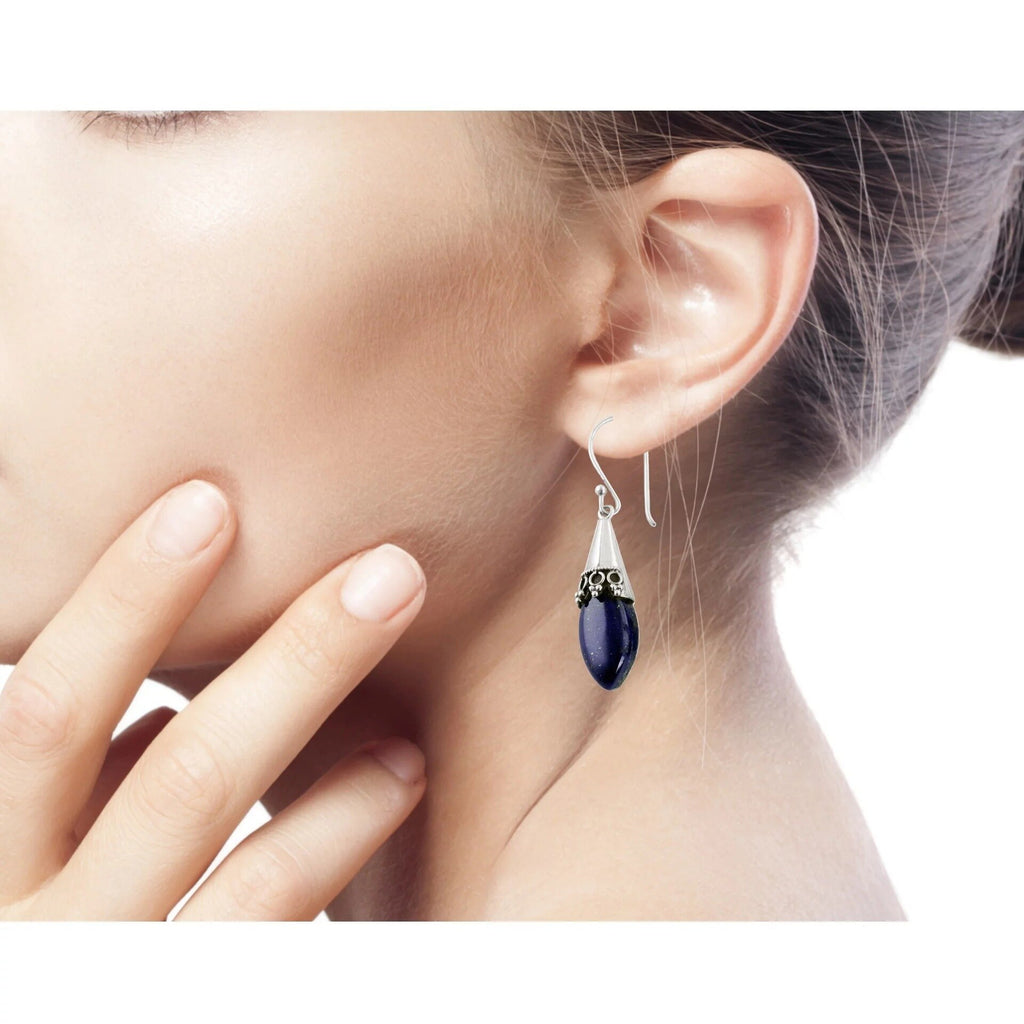 S925 Sterling Silver color Earring for Women Orecchini Kolczyki Silver 925 Jewelry Gemstone Garnet Drop Earring Bizuteria