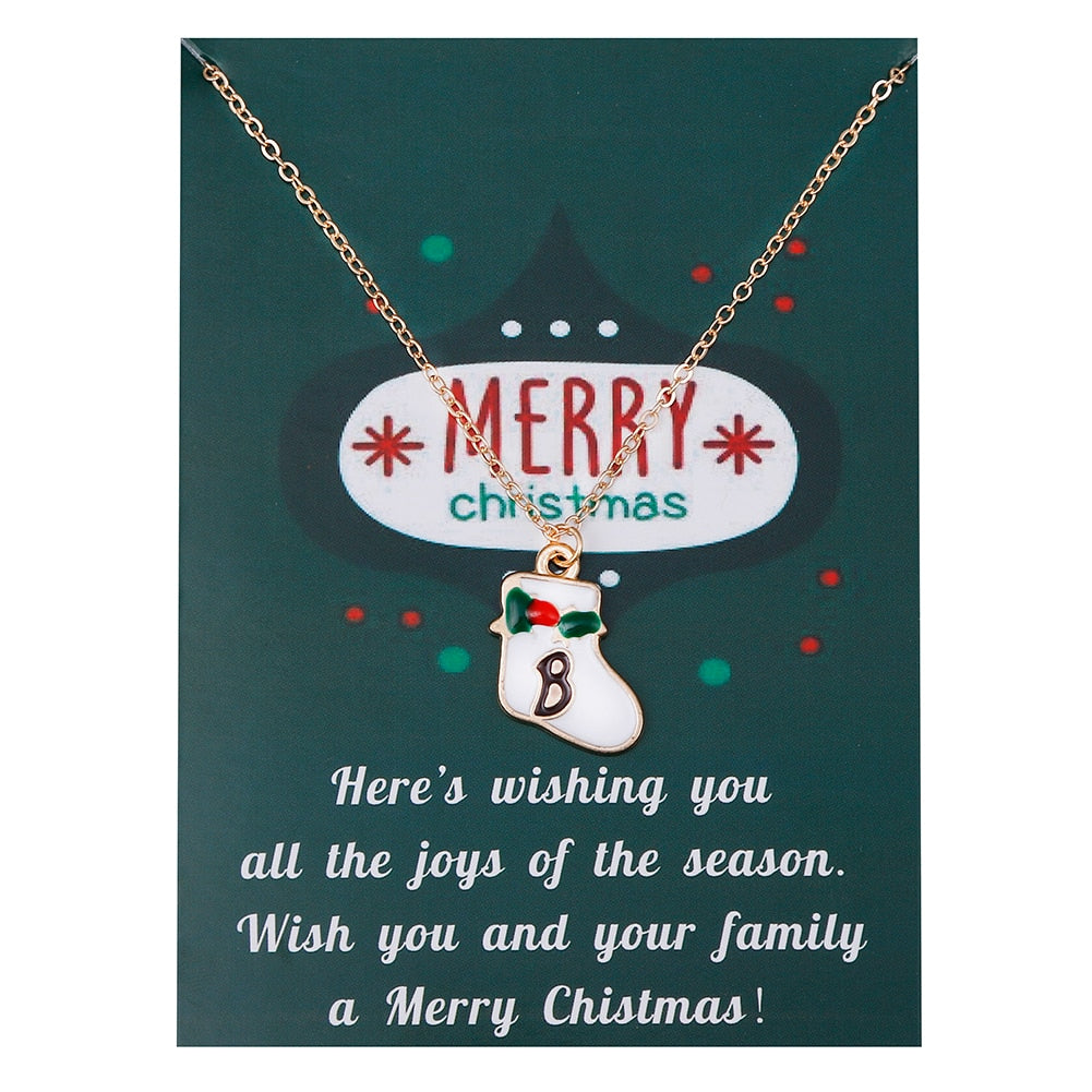 Christmas Gift Fashion Jewelry Christmas Ornaments Drip Oil Snowman Pendant Necklace