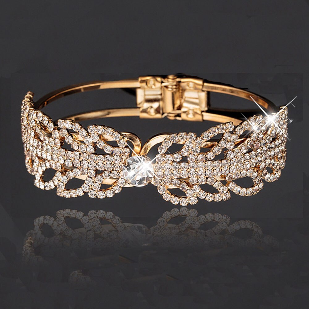 Fashion Crystal Punk Bracelet For Women Rhinestone Jewelry Bridal Charm Bracelets & Bangles Wedding Party Gift