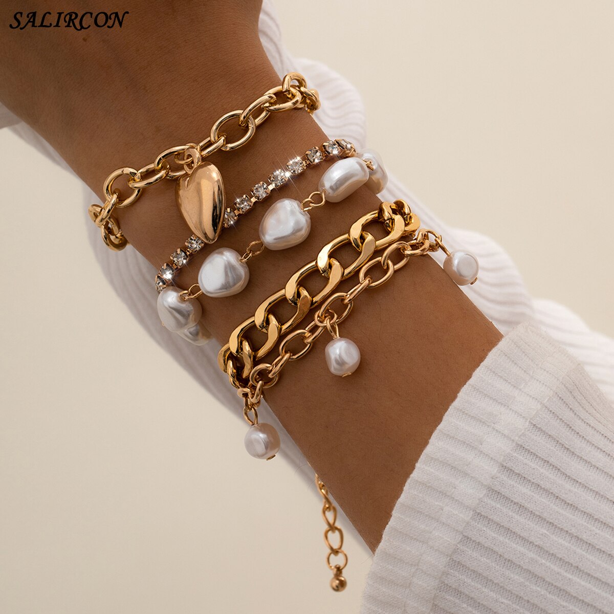 Aveuri Luxury Crystal Tennis Chains Bracelet for Women Girls Kpop Charm Rhinestone Couple Bracelets on Hand Jewelry Gift 2023