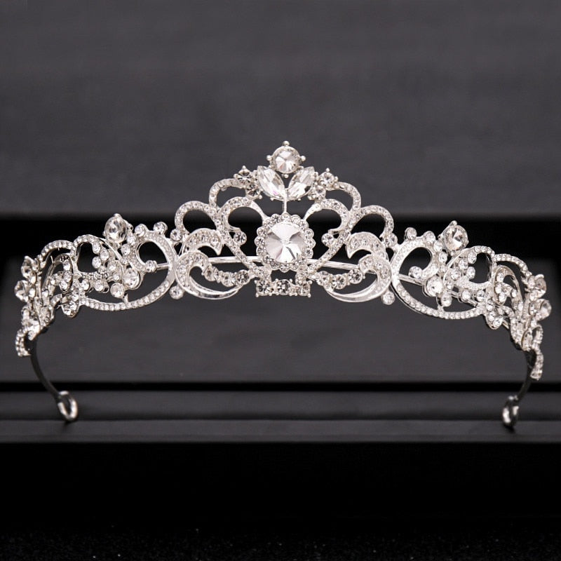 Aveuri  Wedding Crown Hair Jewelry Bridal  Hair Accessories Women Baroque Crown Rhinestones Crystal Tiaras Bride QueenParty Crowns Gift