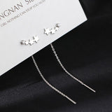 Fashion Star Earrings Long Small Earrings Exquisite Super Fairy Temperament Women for Wedding Party Gift Silver Gold 925 Stamp