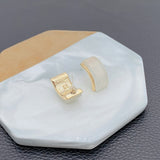 Aveuri Vintage Opal Stone Stud Earrings Simple Temperament Bijoux For Women Fashion 925 Silver Needle Ear Stud Wedding Jewelry