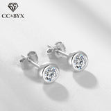Christmas Gift Stud Earrings For Women And Men Bubble Cubic Zirconia Round Stone Simple Earrings Small Fashion Jewelry CCE631