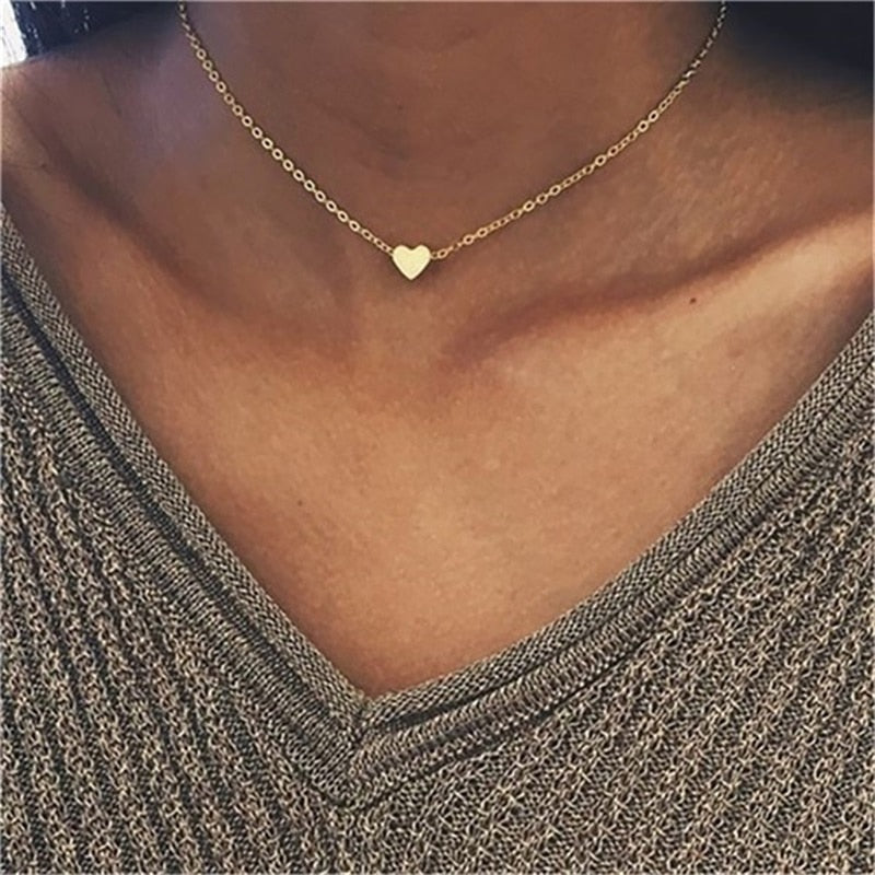 Christmas Gift EN New Fashion Lightning Shape Gold Silver Color Pendant Necklace for Women Girl Jewelry Boho Classic Statement Choker Necklace