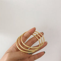 AVEURI 2023 New Fashion Retro Sand Gold Bracelet Simple Closed Golden Bracelet For Women Girl Party Jewellery