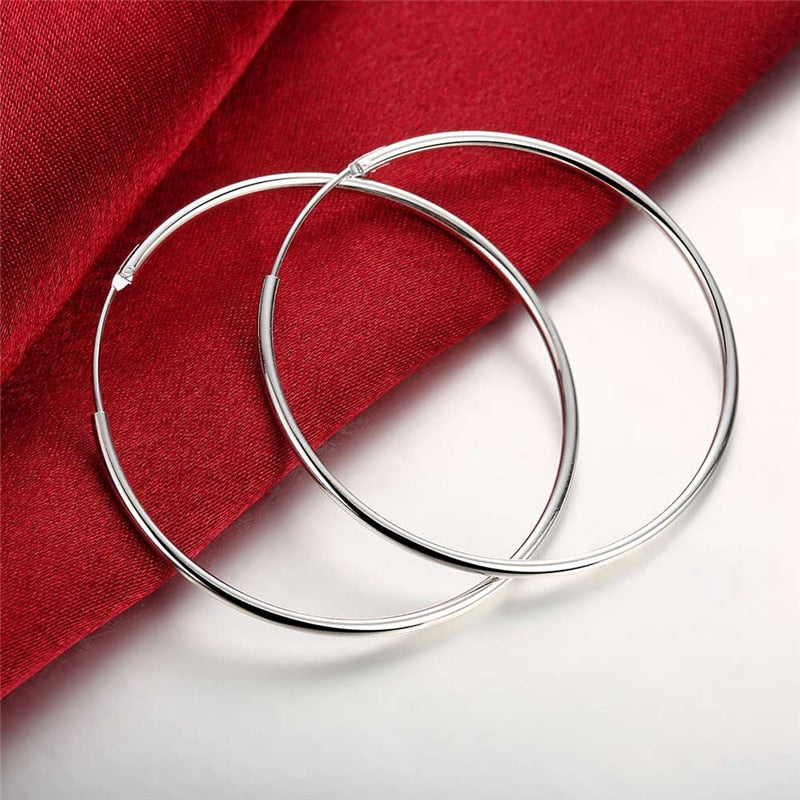 Aveuri Alloy Smooth 50mm Big Circle HooAveuri Alloy Smooth 50mm Big Circle Hoop Earrings For Women Wedding Engagement Party Jewelryp Earrings For Women Wedding Engagement Party Jewelry