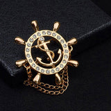 HUISHI Brooch Pin Ancient Sword Angel Wing Musical Note Brooch For Men's Suit Pins And Crystal Lapel Tassel Corsage Badges