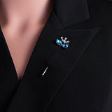 Aveuri Long Needle Brooch Pin Rhinestone Flower Star Leaf Buckle Pins Brooches for Women Shawl Cardigan Shirt Collar Accessories