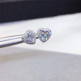 Christmas Gift Stud Earrings For Women Heart Cubic Zirconia Wedding Engagement Promise Bridal Elegant Jewelry Drop Shipping CCE663