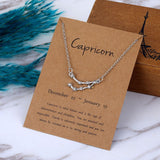 Christmas Gift EN Shiny Crystal Star Constellation Necklaces Zodiac Sign Pendants Choker Necklaces for Women Silver Color Chain Bijoux Femme