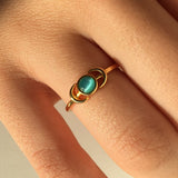 Sun Opal Ring For Women Gold Stainless Steel Crown Rings Cat Opal Two Colors Accessories Jewelry Best Gift mom Bijoux Femme