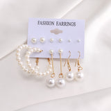 Aveuri Vintage Geometric Gold Metal Earrings Set For Women Punk bead Dangle Drop Earrings 2023 Trend Set of Earrings Jewelry