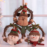 Christmas Gift Christmas Wreath Small Santa Claus Snowman Elk Xmas Pendant Merry Christmas Decor For Home 2021 Naviidad Tree Oranments Supply