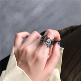 AVEURI  2023 NEW Retro Antique Jesus Cross Open Rings Love And Redemption Jewelry  For Women Girls Gift Party Gifts