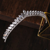 Christmas Gift Exquisite Crystal Rhinestone Crown Wedding Accessories Tiara Head Jewelry For Bride Princess Hairband Queen Diadem Silver Color