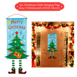Christmas Gift Wooden Christmas Door Wreath Oranments Wall Xmas Dec Merry Christmas Decor For Home 2021 Happy New Year Naviidad Door Wreath
