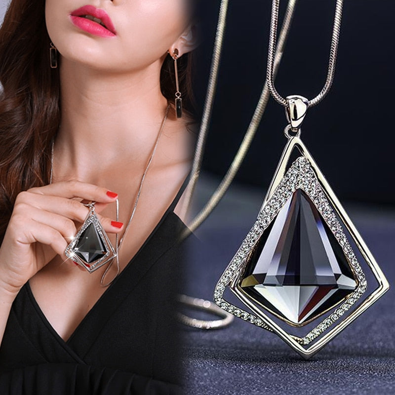 Long Necklaces & Pendants for Women Maxi Collier Femme Geometric Chain Fashion Necklace Statement Colar Accessories Jewelry 2023