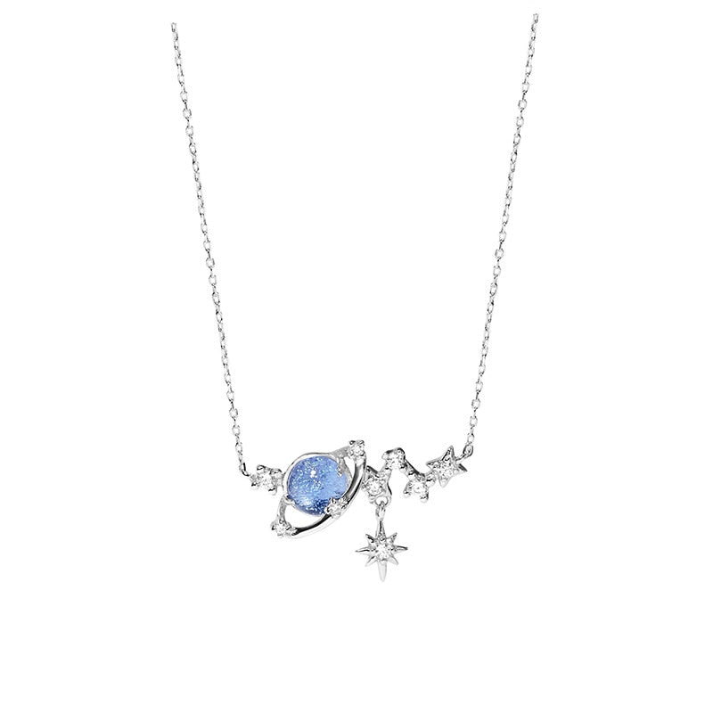 Christmas Gift Planet Star Charm Necklace Creative Elegant Clavicle Chain Party Jewelry For Women Girls Choker dz603