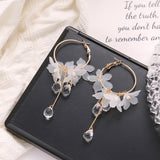 Aveuri 2023 New Flower Bohemia Earrings Women Fashion Long Hanging Earrings Female Wedding Earings Party Jewelry