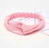 Aveuri Back to school Women Headband Solid Color Wide Turban Twist Knitted Cotton Hairband Hair Accessories Twisted Knotted Headwrap