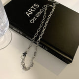 Aveuri Alloy Clavicle Chain Necklace Summer New Trend Punk Vintage Charm Creative Star Party Jewelry Couple Gifts
