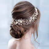 Aveuri Trendy Bridal Flower Hair Jewellery Crystal Rhinestone Handmade Wedding  Headdress Headband Womanhair Accessories Tiara