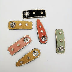 Diamond-studded candy-colored hair clip fashion hair accessories women rhinestone drop-shaped rectangular BB clip wild hairpins