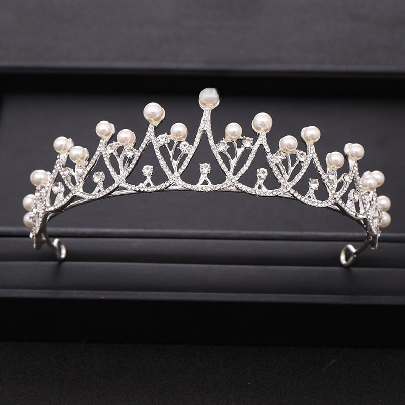 Aveuri  Wedding Crown Hair Jewelry Bridal  Hair Accessories Women Baroque Crown Rhinestones Crystal Tiaras Bride QueenParty Crowns Gift