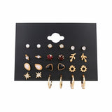 Aveuri Fashion Tassel bead Drop Earring Set For Women Trendy Gold Geometric Circle Chain Earrings NEW Set of Earrings Jewelry