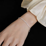 Fashion New 925 Sterling Silver Gypsophila Adjustable Bracelet & Bangle Sparkling Fine Fashion Jewelry for Women Wedding Gift