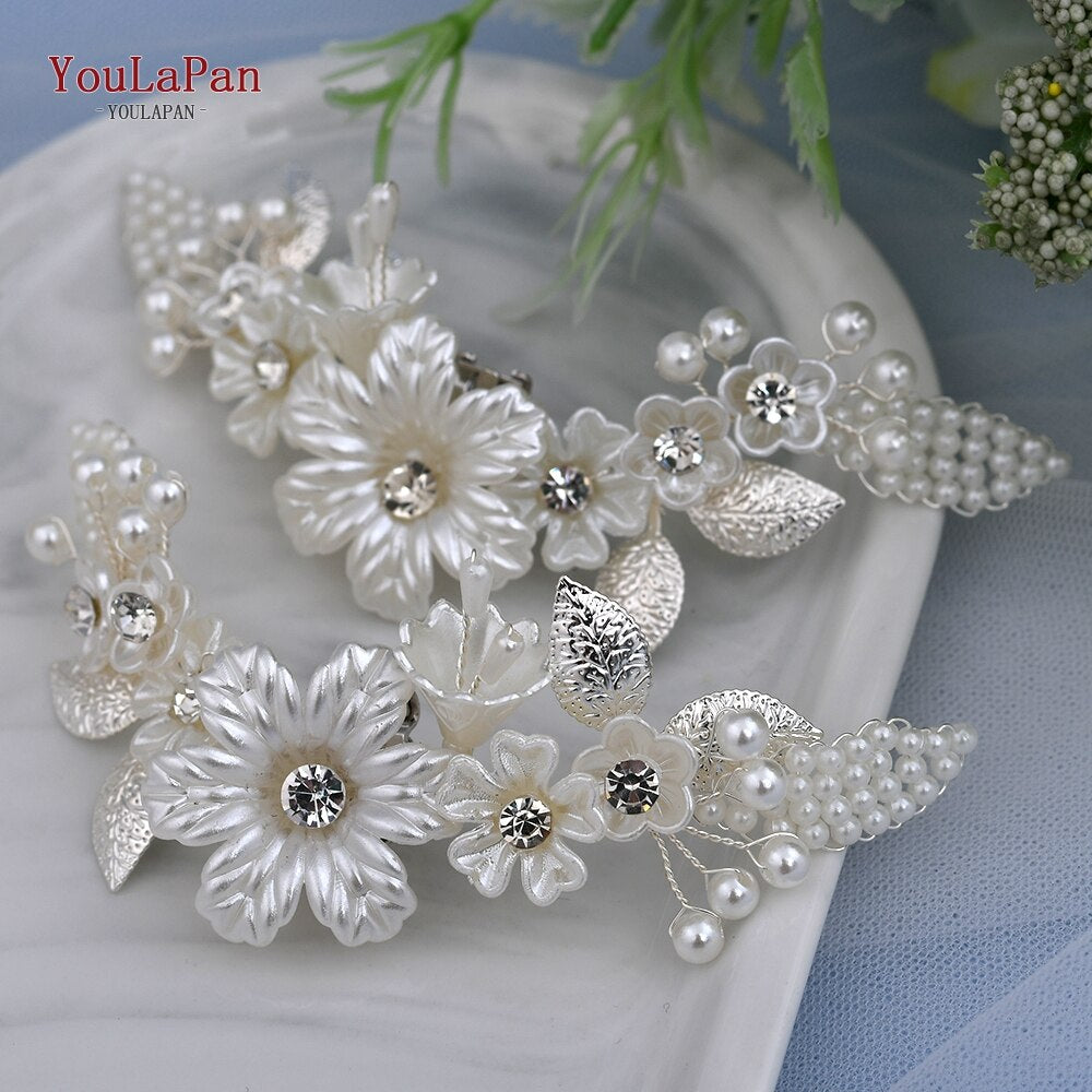 Aveuri X26 2Pcs Fashion Wedding Decoration Buckle Crystal Diamond Shoe Clips Flower Shoes Charms Bridal High-Heel Accessories