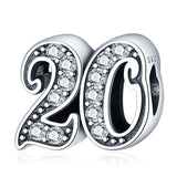 New Silver Fits Original Pandach Bracelet Necklace Zircon Arabic Numeral Beads Plata De Ley Charms Women Fine Jewelry Gift