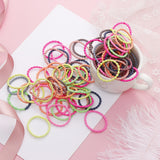 Aveuri Back to school  50PCS Children Candy Colors Hair Ties Soft Elastic Hair Bands Baby Girls Lovely Scrunchies Rubber Bands Kids Hair Accessories