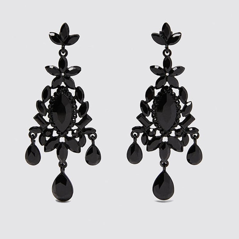 AVEURI  New Crystal Earrings For Women Fashion Gem Stone Dangle Statement Earrings Fashion Jewelry Party Gifts