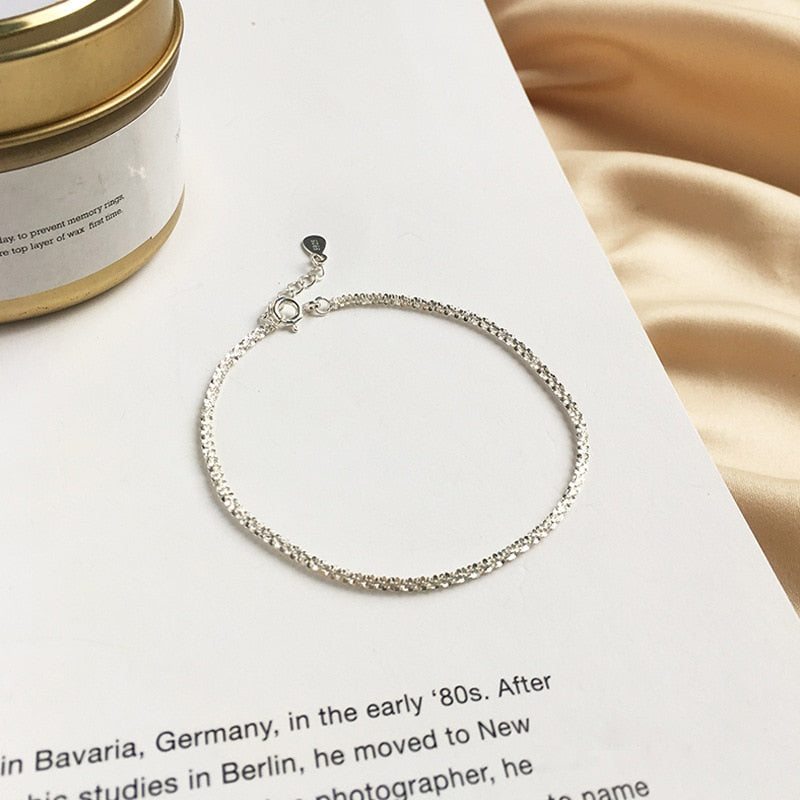 Aveuri Glittering Simple Alloy Bracelets For Woman Korean Fashion Jewelry Party Girl's Temperament Bracelet Student Gift Accessories