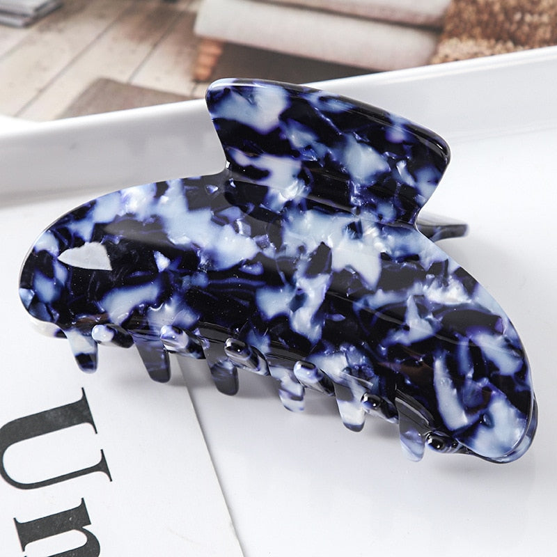 Aveuri Back to school High Quality Geometric Acetate Hair Claws Large Square Hair Crabs Clip Leopard Grain Hair Clamps For Women Hair Accessories